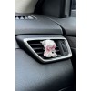 Αρωματικό αυτοκινήτου αρκουδάκι με ροζ φιόγκο και κλειδάκι