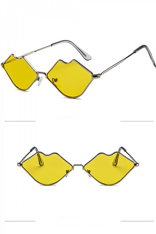 Γυαλιά ηλίου με lip design - ΚΙΤΡΙΝΟ