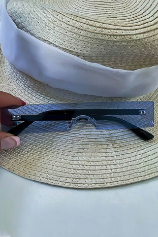 Ορθογώνια γυαλιά ηλίου με ενιαίο φακό - ΓΑΛΑΖΙΟ