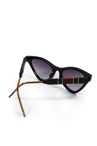 Cat eye γυαλιά ηλίου με ιδιαίτερο design - ΜΑΥΡΟ