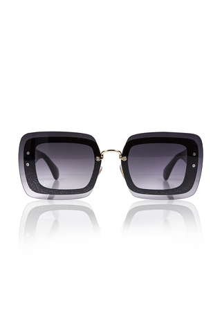 Γυαλιά ηλίου με διάφανο frame - ΜΑΥΡΟ