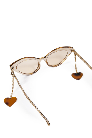 Γυαλιά ηλίου με heart design αξεσουάρ - ΜΠΕΖ