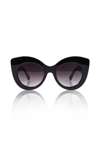 Cat eye fashion γυαλιά ηλίου - ΜΑΥΡΟ