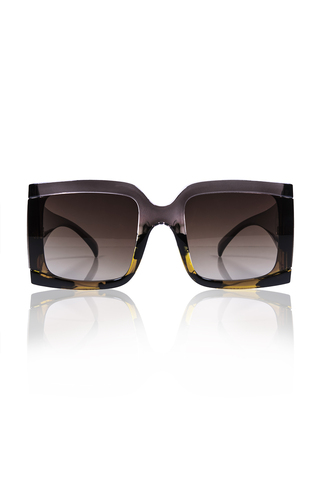 Tετράγωνα γυαλιά ηλίου με λεπτομέρεια - ΓΚΡΙ