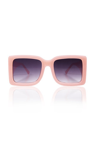 Τετράγωνα γυαλιά ηλίου με λεπτομέρεια - ΡΟΖ