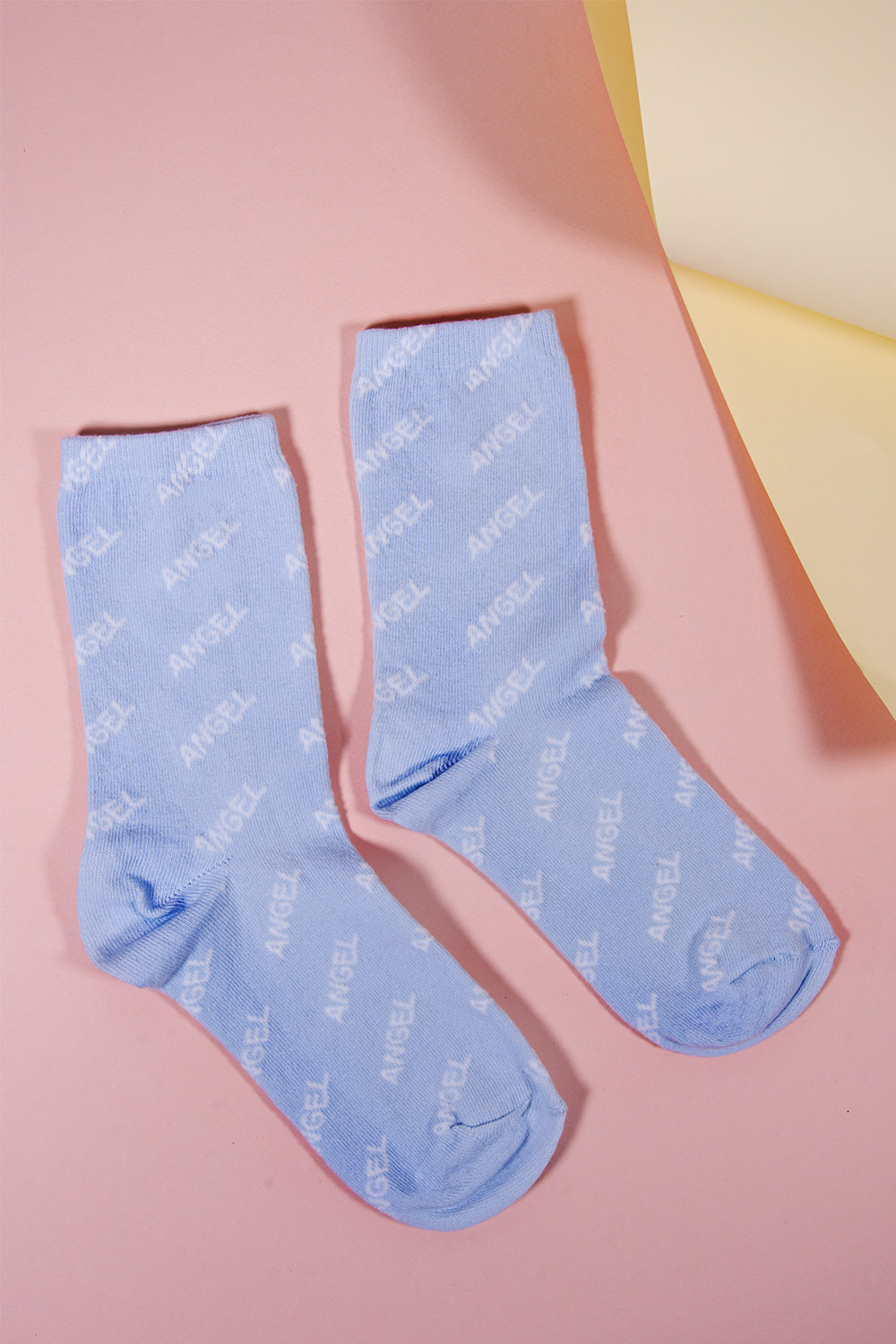 Γαλάζιες κάλτσες με logo