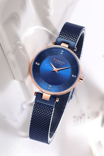 Curren 9031 Μονόχρωμο ρολόι με στρας