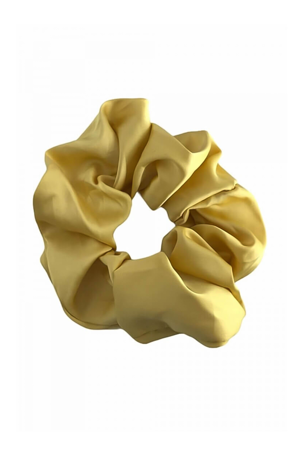 Σατέν scrunchie - Κίτρινο