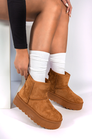Δίπατα suede μποτάκια
