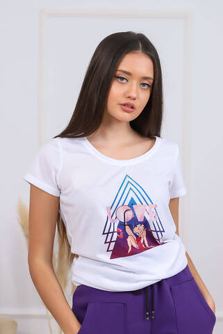 T-shirt με σχέδιο - ΑΣΠΡΟ