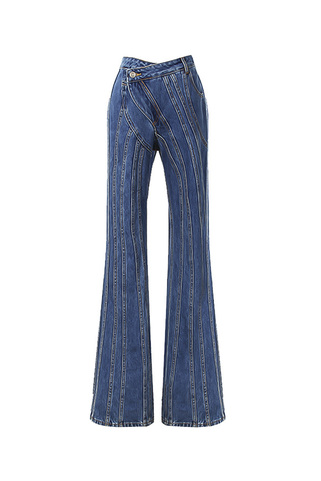 Jean παντελόνι με ιδιαίτερο design - ΜΠΛΕ