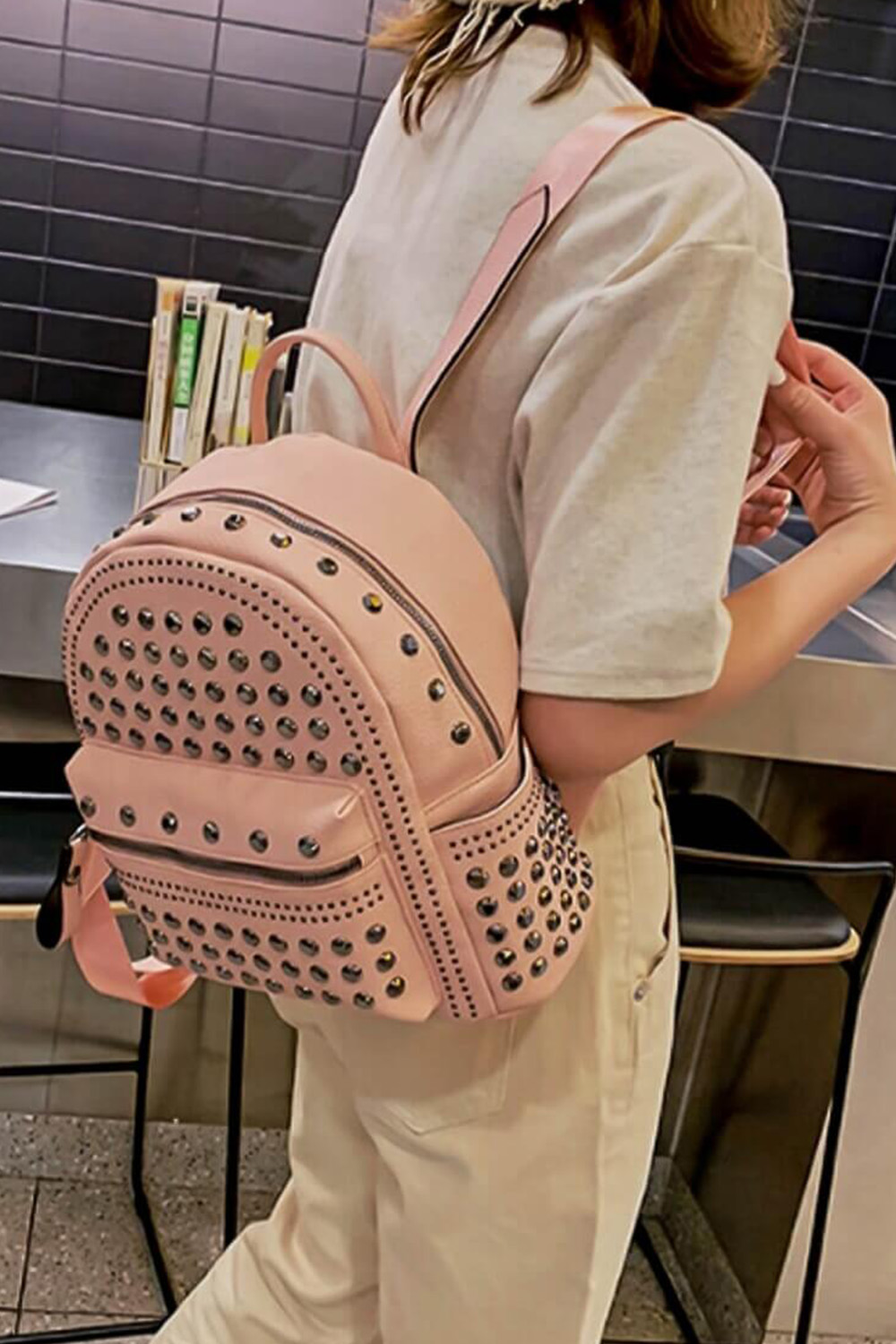 Backpack με τρουξ - Ροζ