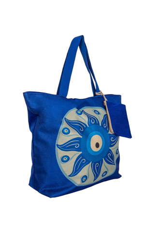 Τσάντα θαλάσσης μπλε μάτι - ΜΠΛΕ