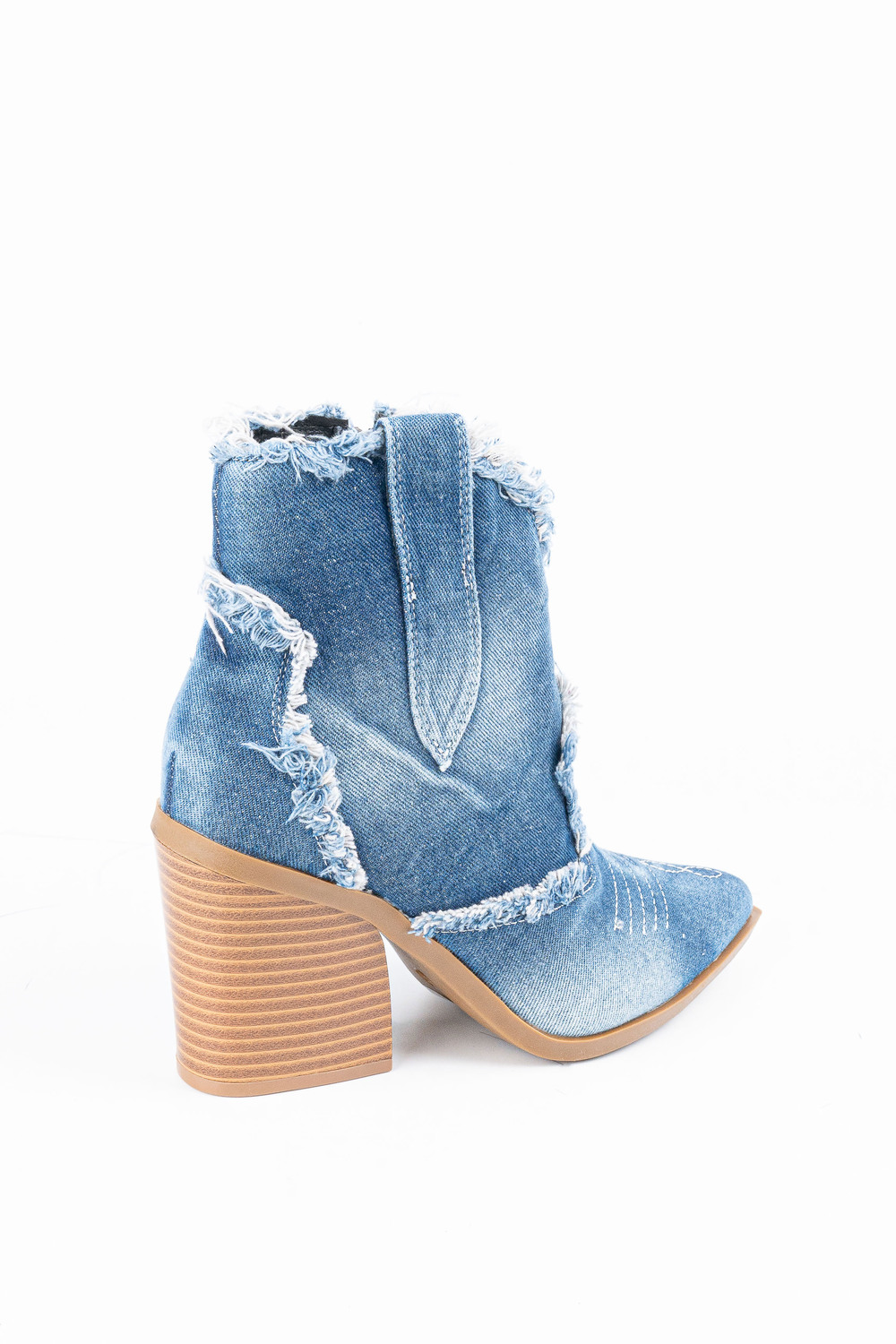 Denim μποτάκια με φερμουάρ