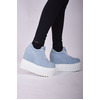 Sneakers με εσωτερικό τακούνι και denim σχέδιο