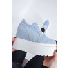 Sneakers με εσωτερικό τακούνι και denim σχέδιο