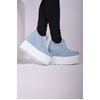 Sneakers με εσωτερικό τακούνι και denim σχέδιο