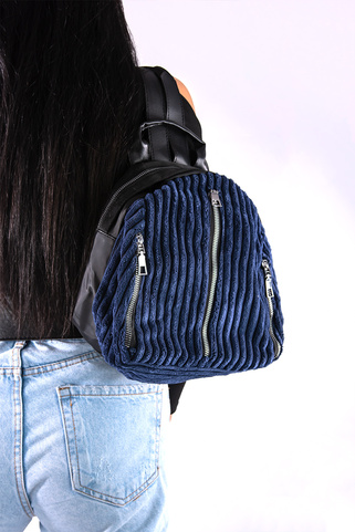 Mini velvet backpack