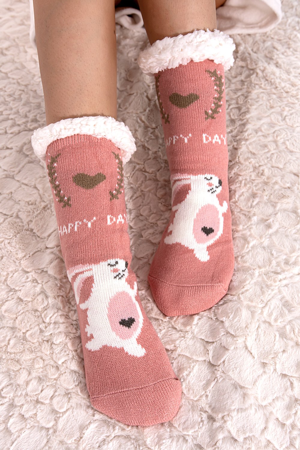 Χειμερινές κάλτσες με σχέδιο Happy Day