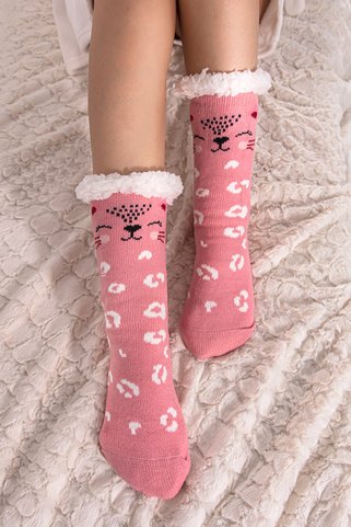 Κάλτσες με σχέδιο γατούλα