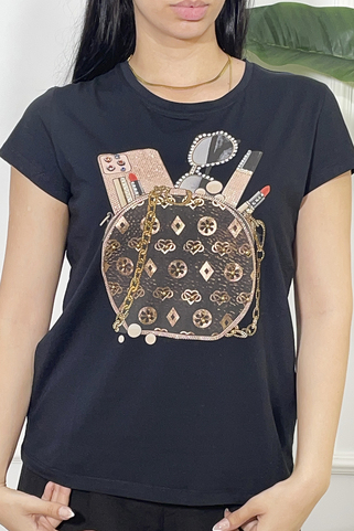 T-shirt με σχέδιο αξεσουάρ - BRONZE