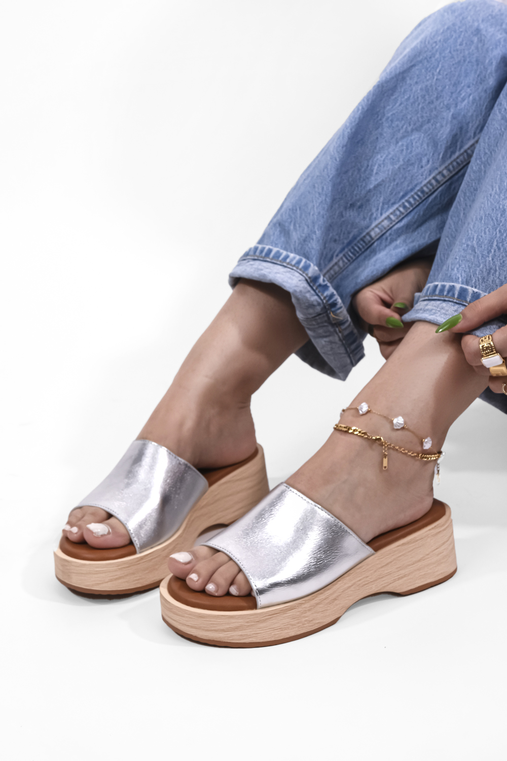 Ασημένια Flatforms
