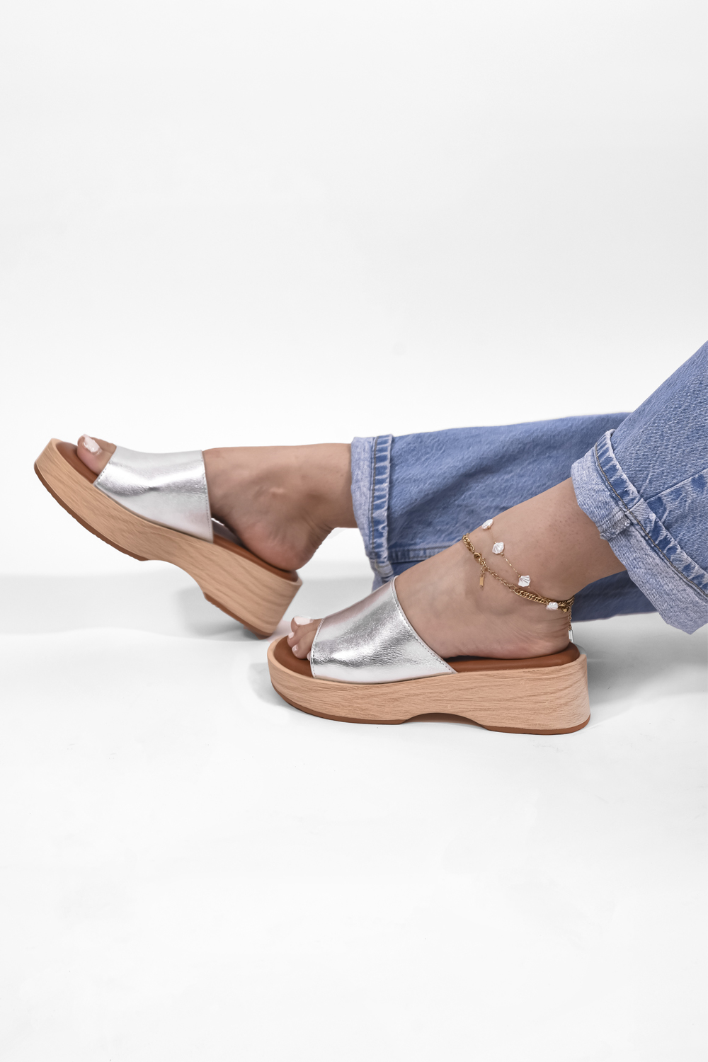 Ασημένια Flatforms