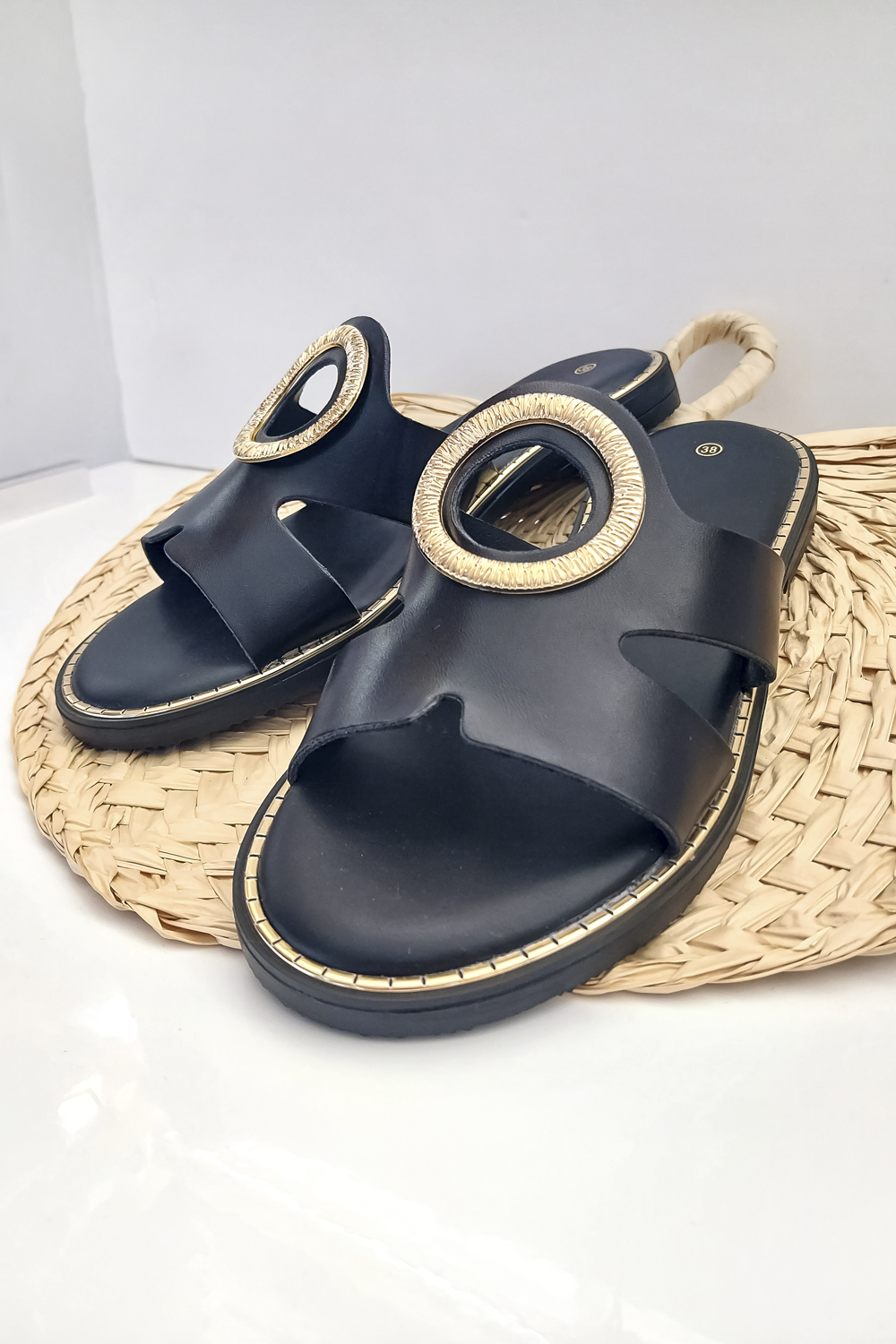 Flats με Διακοσμητικό Χρυσό Κύκλο