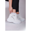 Sneakers με Εσωτερικό Τακούνι και Ασημί Σχέδιο στο Πλάι