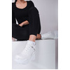 Sneakers με Εσωτερικό Τακούνι και Ασημί Σχέδιο στο Πλάι
