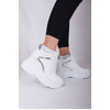 Sneakers με Εσωτερικό Τακούνι και Ασημί Σχέδιο στο Πλάι