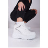 Sneakers με Εσωτερικό Τακούνι και Ασημί Σχέδιο στο Πλάι