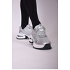 Γυναικεία Ασημί Sneakers με Chunky Σόλα