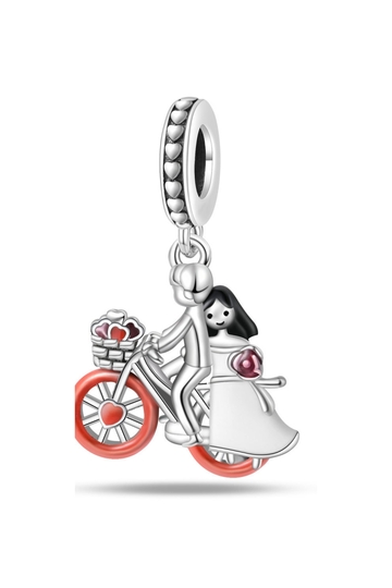 Σύμβολο Ζευγαρι σε Ποδήλατο - Silver Plating