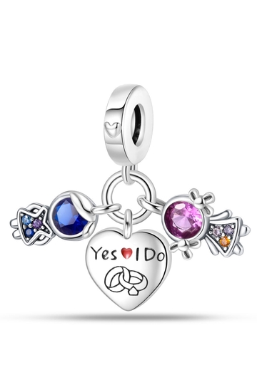 Σύμβολο Καρδιάς “Yes I Do” - Silver Plating