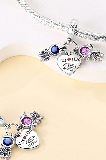 Σύμβολο Καρδιάς “Yes I Do” - Silver Plating
