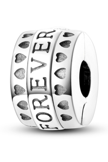 Σύμβολο με Καρδιές και Επιγραφή Forever - Silver Plating