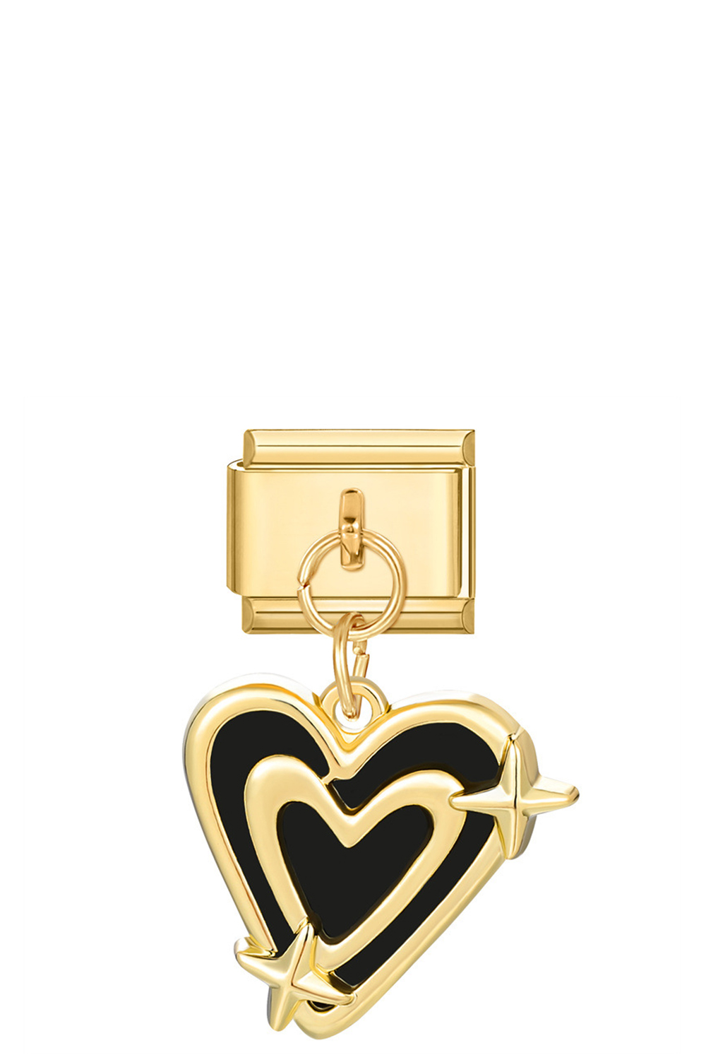 Charm "Διπλή Καρδιά με Αστέρια"