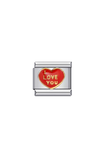 Charm Καρδιά "I Love You" - ΑΣΗΜΙ