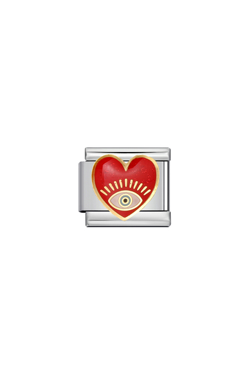 Charm Καρδιά Προστασίας με Μάτι