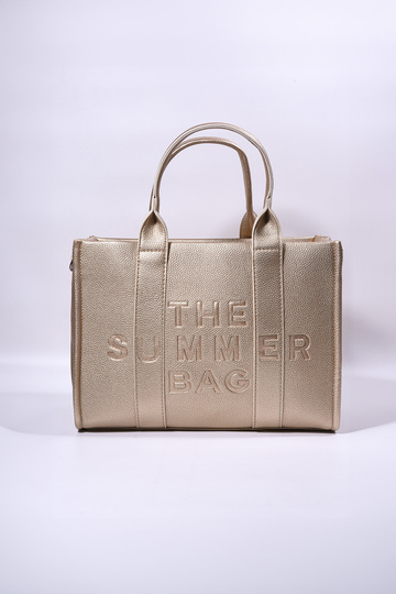 Τσάντα Δερματίνη "THE SUMMER BAG" - ΧΡΥΣΟ