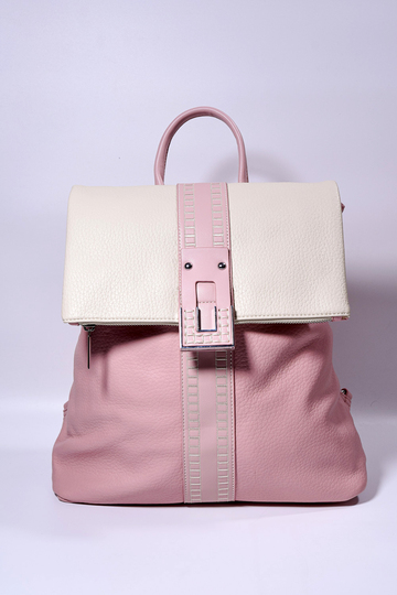 Backpack με Μοντέρνα Λεπτομέρεια - ΡΟΖ