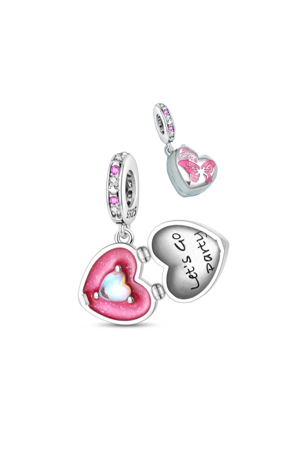 Σύμβολο Καρδιά “Love Pink” με Πεταλούδα